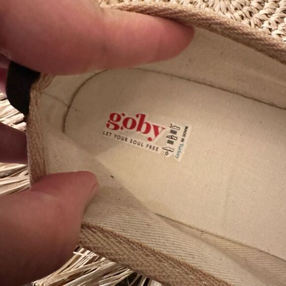 Goby Peacock Floral Painted Print Boho Slip‎ On Canvas Shoe size 42 /USA 11 - Picture 4 of 7